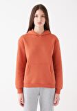 Mavi Kapüşonlu Turuncu Basic Sweatshirt 167299-70233