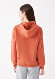 Mavi Kapüşonlu Turuncu Basic Sweatshirt 167299-70233