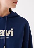 Mavi Logo Baskılı Kapüşonlu Lacivert Sweatshirt 168334-70488