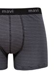 Mavi Baskılı Gri Boxer 0910434-32174