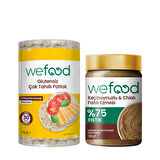 Wefood Keçiboynuzlu & Chialı Fıstık Ezmesi 300 g + Wefood Glutensiz Çok Tahıllı Patlak 100 gr 