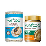 Wefood Şekersiz Ham Ballı Fıstık Ezmesi 300 gr + Wefood Glutensiz Pirinç Patlağı 100 gr 