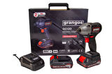 Grangos GCI20-T2 20V 2 Ah Çift Akülü Torklu Kömürsüz Darbeli Vidalama 1/4’’ F Hex 240 Nm