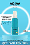 Agiva Keratin İçerikli Çok Yıpranmış Zayıf ve Mat Saçlar İçin Fön-Tarama Suyu 300ml