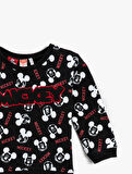 Mickey Mouse Baskılı Sweatshirt Bisiklet Yaka Lisanslı Pamuklu