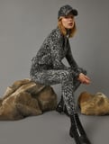 Leopar Desenli Slim Pantolon
