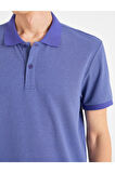Slim Fit Desenli Polo Yaka Tişört