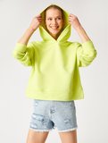 Uzun Kollu Kapüşonlu Sweatshirt