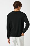 Basic Triko Kazak Bisiklet Yaka Dar Kesim