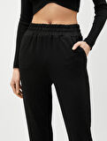 Melanj Desenli Jogger Eşofman Altı Beli Lastikli Cepli
