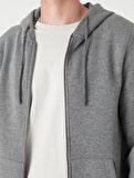 Koton Erkek Fermuarlı Kapşonlu Sweatshirt