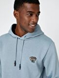 Koton Erkek Hayvan Baskılı Kapşonlu Sweatshirt