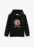 Koton Baskılı Erkek Çocuk Siyah Sweatshırt 3WKB10142TK