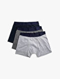 Pamuklu 3'lü Set Basic Boxer