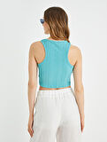 Crop Atlet Halter Yaka