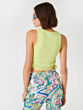 Crop Atlet Halter Yaka Pencere Detaylı