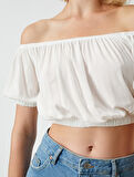 Crop Bluz Omzu Açık