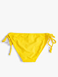 Basic Bikini Altı Yanları Bağlama Detaylı Dokulu Normal Bel