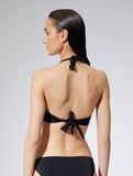 Push Up Bikini Üstü Boyundan Bağlamalı Drapeli