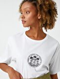 3SAL10021IK Koton Kadın T-shirt EKRU