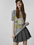 3SAL10061IK Koton Kadın T-shirt GRİ MELANJ