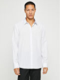 Spor Gömlek Slim Fit Klasik Yaka Uzun Kollu Non Iron