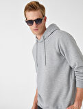Basic Kapşonlu Sweatshirt