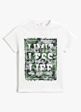 Koton Baskılı Beyaz Erkek Çocuk T-Shirt 3SKB10029TK