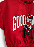 Koton Kırmızı Kız Çocuk Bisiklet Yaka Kısa Kollu Baskılı T-Shirt 3SKG10033AK