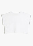 Koton Beyaz Kız Çocuk Bisiklet Yaka Kısa Kollu Baskılı T-Shirt 3SKG10037AK