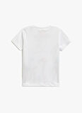 Koton Beyaz Kız Bebek Bisiklet Yaka Kısa Kollu Baskılı T-Shirt 3SMG10014AK