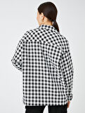 Oversize Gömlek Ceket Cepli Çıtçıtlı