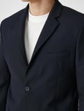 Basic Blazer Ceket Düğmeli Cep Detaylı