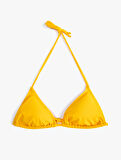 Üçgen Bikini Üstü Boyundan Bağlamalı Kaplı