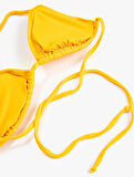 Üçgen Bikini Üstü Boyundan Bağlamalı Kaplı