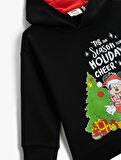 Mickey Mouse Kapşonlu Sweat Yılbaşı Temalı Lisanslı