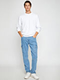 Basic Bisiklet Yaka Sweatshirt Uzun Kollu