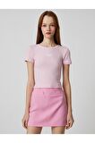 3SAL10224IK Koton Kadın T-shirt PEMBE