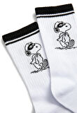 Snoopy Soket Çorap Lisanslı İşlemeli