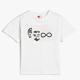 Koton Payetli Beyaz Erkek Çocuk T-Shirt 3SKB10243TK
