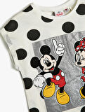 Minnie Mouse Tişört Oversize Lisanslı Parıltılı Pamuklu