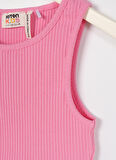 Koton Düz Pembe Kız Çocuk Atlet 3SKG30023AK