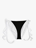 Brazilian Bikini Altı Yanları Bağlama Detaylı Basic Normal Bel