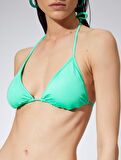 Üçgen Bikini Üstü Boyundan Bağlamalı Kaplı