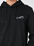 Atatürk Baskılı Kapşonlu Sweatshirt Şardonlu