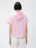 Kısa Kollu Sweatshirt Kapüşonlu
