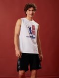 Sporcu Atleti Basketbol Baskılı Bisiklet Yaka Nefes Alan Kumaş