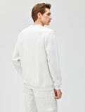 Baskılı Sweatshirt Yarış Temalı Bisiklet Yaka Uzun Kollu