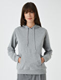 Basic Kapüşonlu Sweatshirt Kanguru Cepli