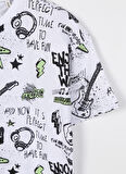 Koton Baskılı Beyaz Erkek Çocuk T-Shirt 3SKB10156TK